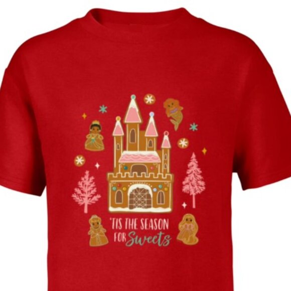 Disney Red Holiday Castle Tee - Picture 1 of 6